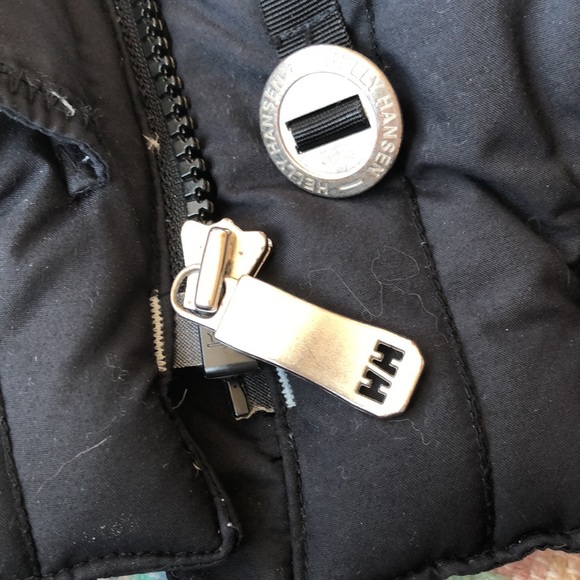 Helly Hansen Small Down Filled Bomber Ski Jacket Black Crop - Picture 12 of 15